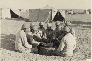 מנת המרק היומית במחנה צבא עות'מאני, 1917, המקור: ספריית הקונגרס, אוסף מאטסון