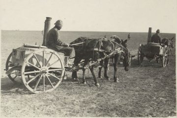 עגלות מטבח שדה עות'מאני, 1917, המקור: ספריית הקונגרס, אוסף מאטסון